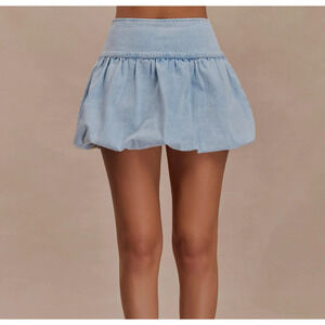 Meshki Denim Bubble Skirt Women's Small NWT Bohemian Contemporary